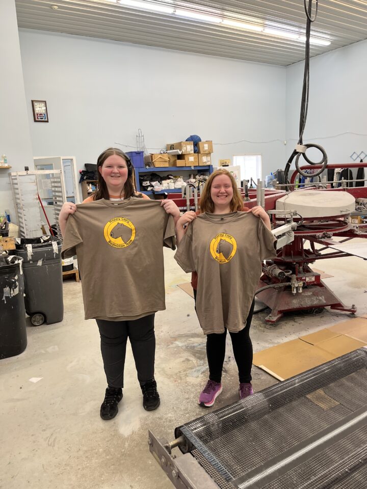 Exploring Post at a screen printing shirts, Northern lakes district, VAC, Voyageurs Area Council, youth program co-ed, scouts BSA